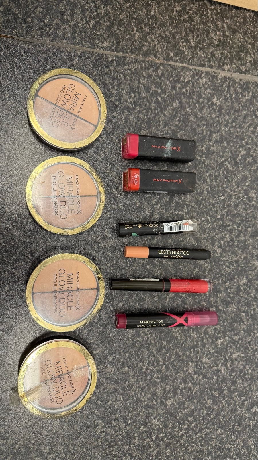 Max Factor Make-up Partij 10 Stuks, Gebruikt, Overige kleuren, Gehele gezicht, Ophalen of Verzenden