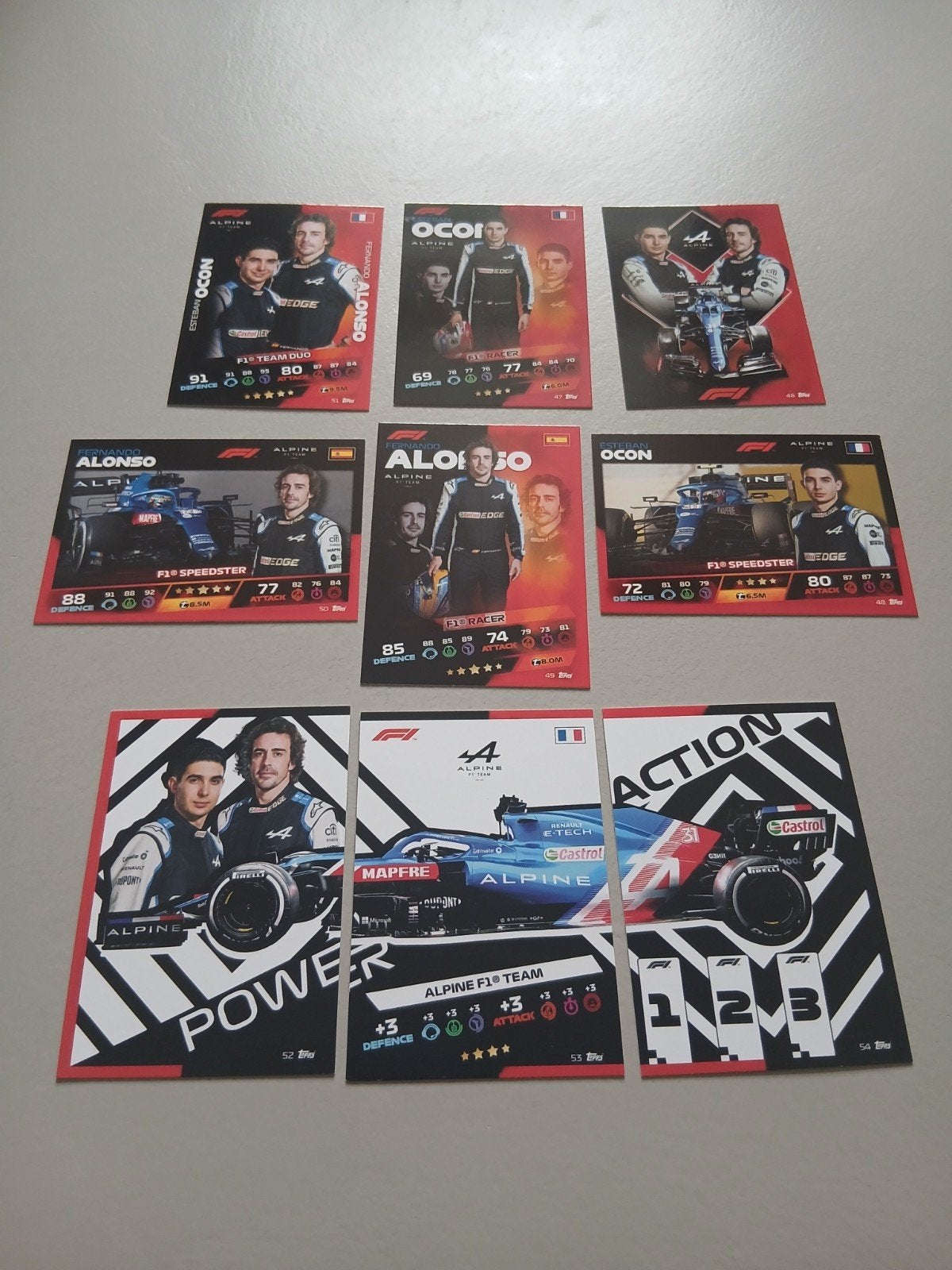 Topps Turbo Attax 2021 Alpine F1 Team Kaarten Set, Hobby en Vrije tijd, Ophalen of Verzenden, Zo goed als nieuw, Meerdere kaarten