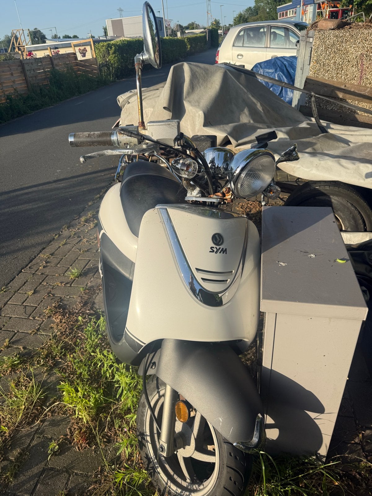 SYM Allo Scooter - Wit/Zwart, Ophalen, Gebruikt, Maximaal 45 km/u, Allo