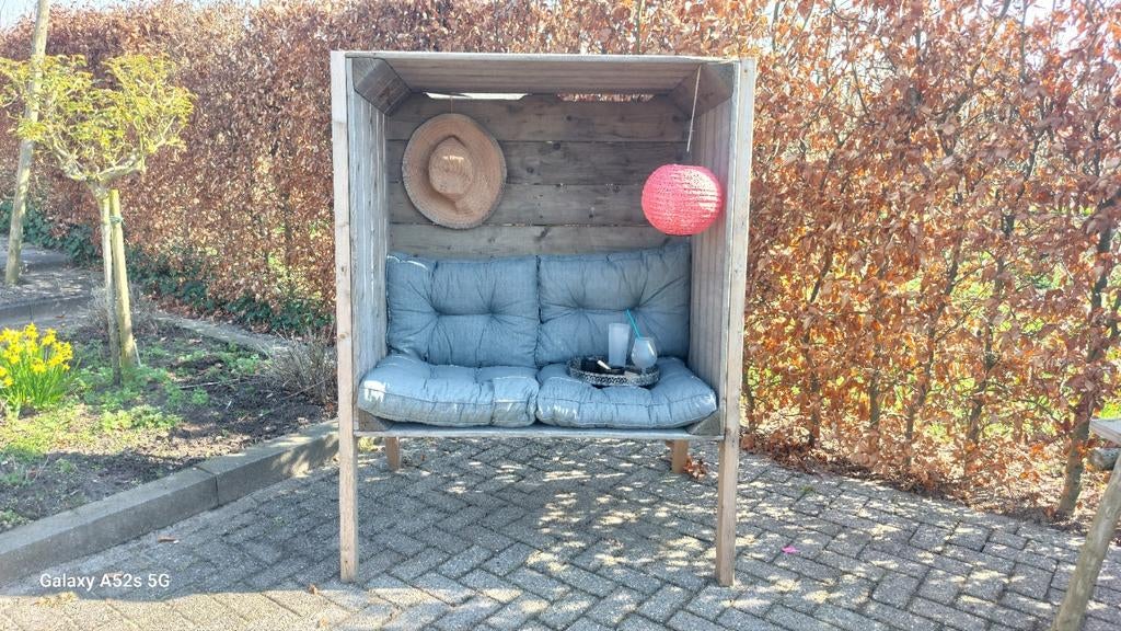 Nostalgische robuuste tuinbank!, Ophalen, Gebruikt, Hout