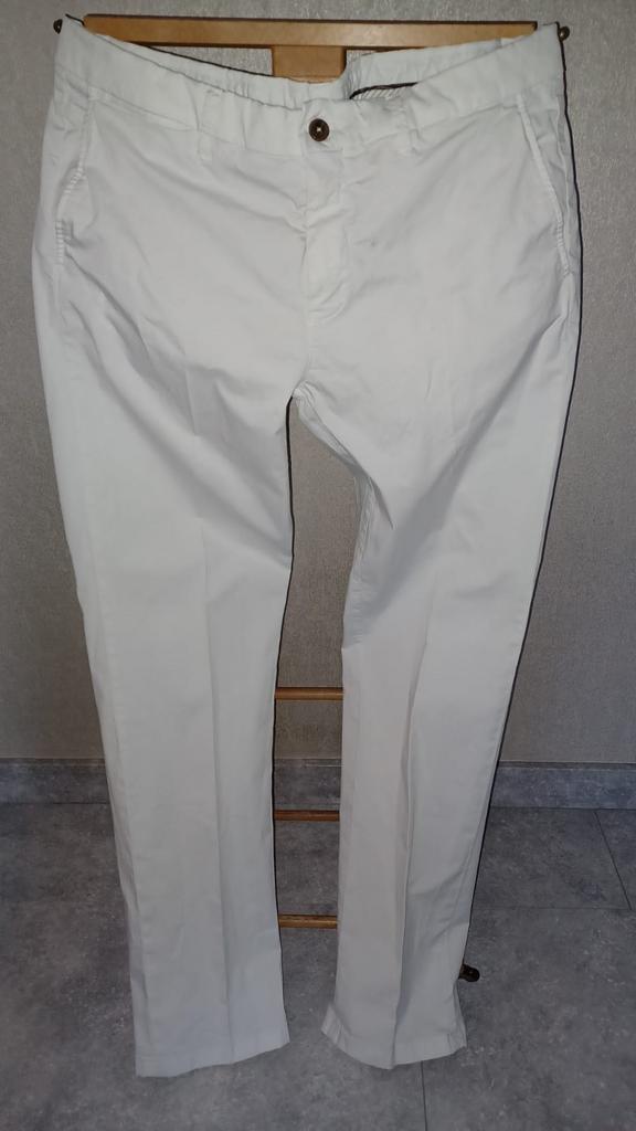 Corneliani ID chino maat 56 katoen/elastaan  Made in Italy, Corneliani, Verzenden, Wit, Maat 56/58 (XL)