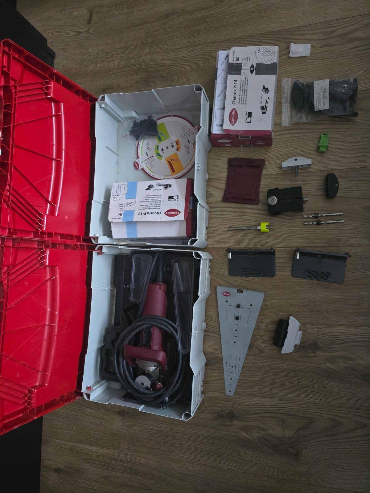 Lamello Zeta P2 met hulpstukken, 2 Systainers en P14/P18, Ophalen