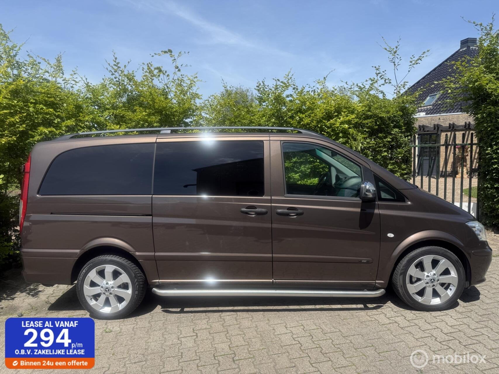 Mercedes Vito Bestel 122 CDI V6 Dubbele Cabine Lang Luxe Gee, Auto's, Bestelauto's, Automaat, Euro 5, Achterwielaandrijving, Gebruikt