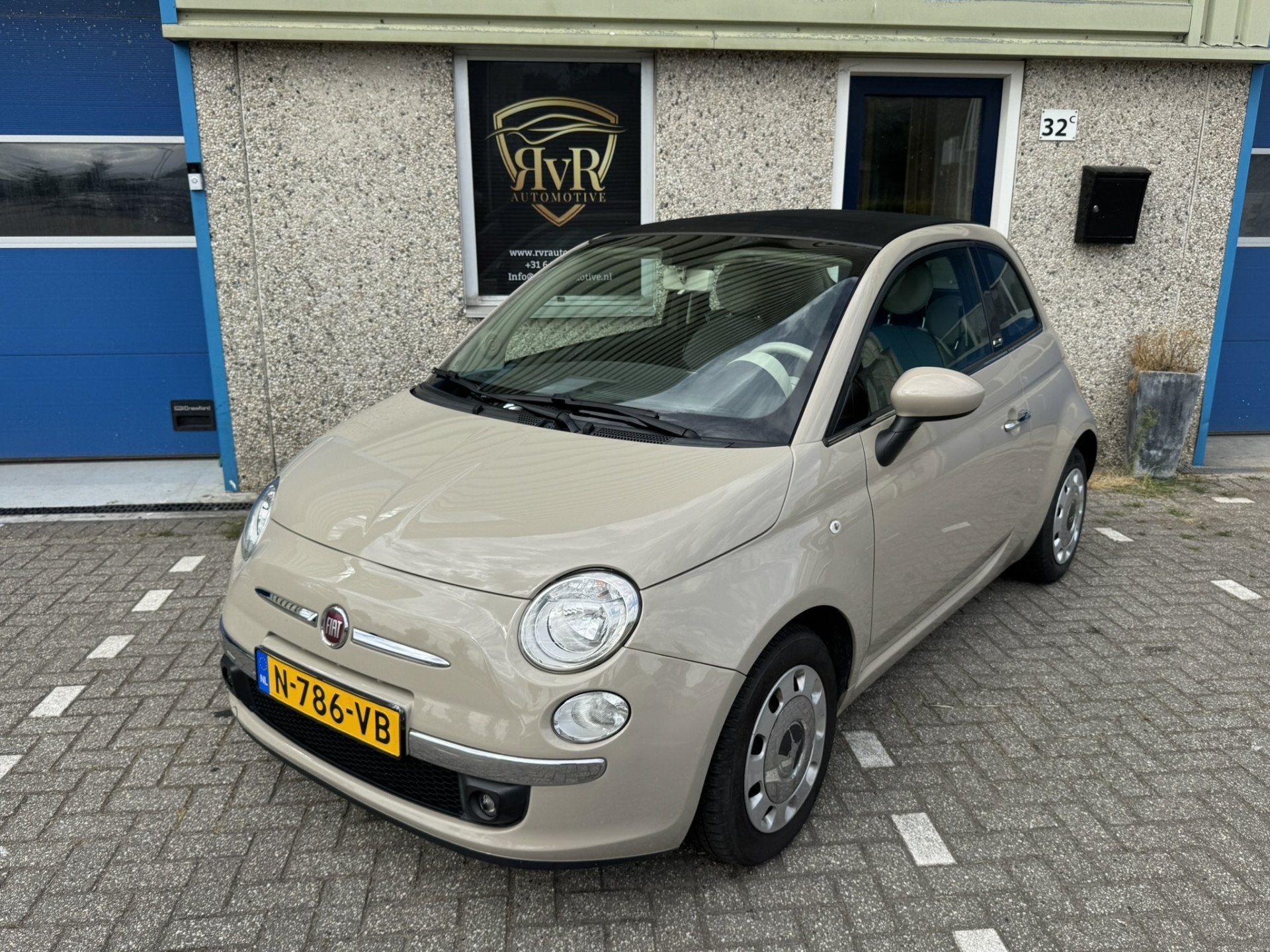 Fiat 500C 0.9 TwinAir Lounge Cappuccino Cabrio (bj 2013), Euro 5, 86 pk, Gebruikt, Leder en Stof