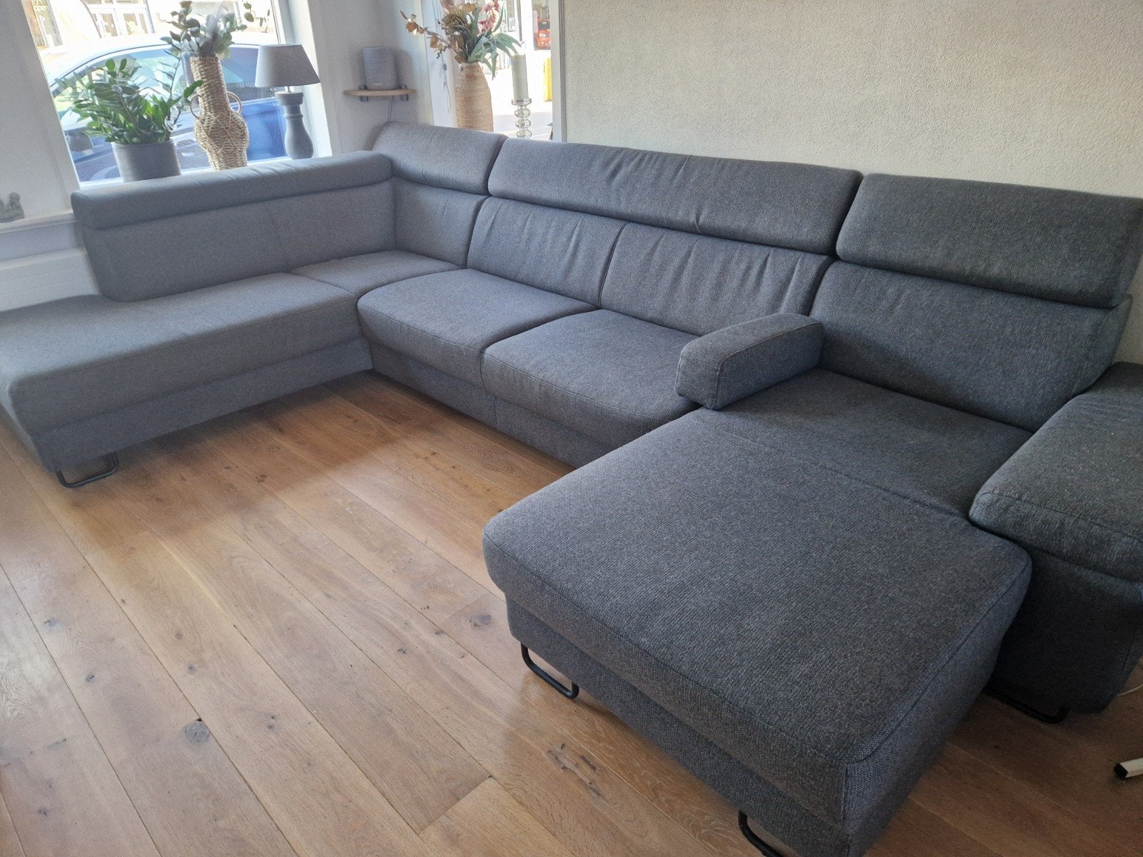 Prachtige Pronto hoekbank met verstelbare hoofdsteunen, Ophalen, Gebruikt, Hoekbank, 300 cm of meer