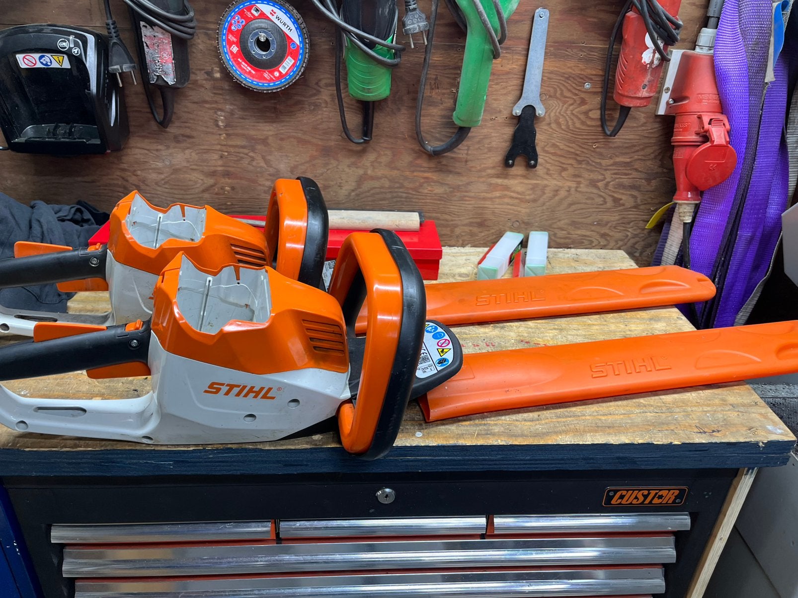 Stihl accu heggenschaar ( Defect ) !!, Ophalen of Verzenden, Gebruikt, Accu
