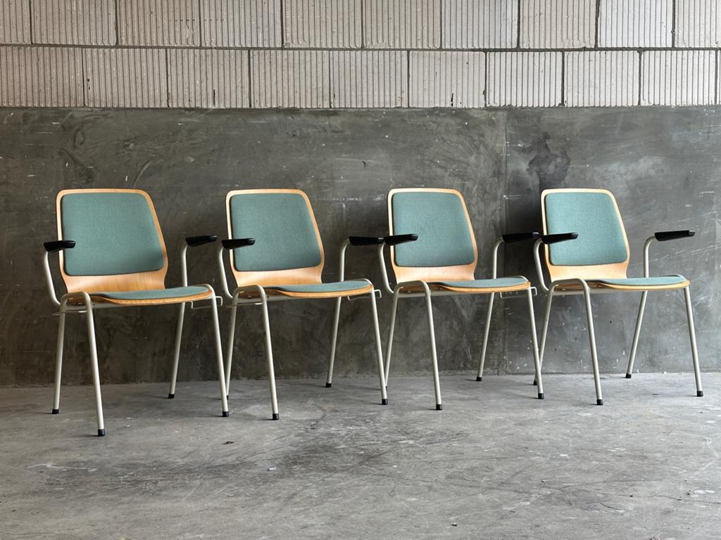 17x vintage stoelen met armleuningen - restaurant stoelen, Ophalen, Gebruikt, -, -
