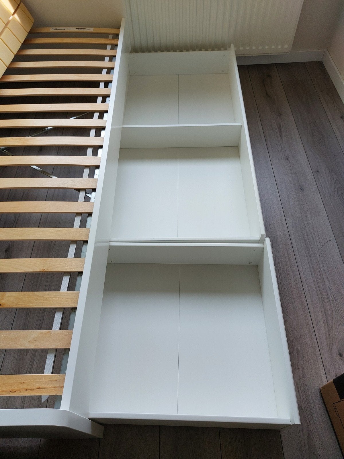 Ikea bedlades op wieltjes, Ophalen, Zo goed als nieuw, 140 tot 160 cm, 70 tot 85 cm