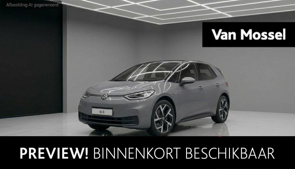 Volkswagen ID.3 Pro 58 kWh 204 PK| Apple Carplay | Android A, Auto's, 12 maanden, Gebruikt, Zwart, 1715 kg