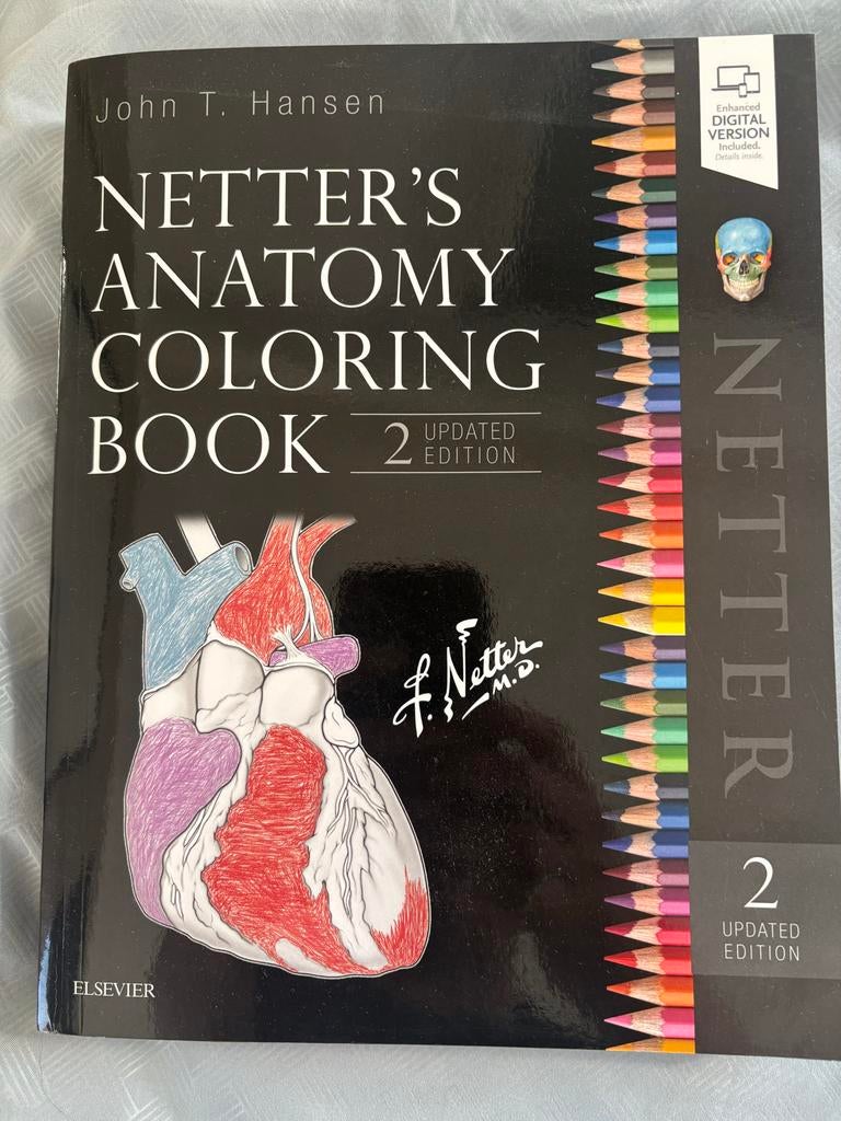 Netter's Anatomy Coloring Book - 2nd Updated Edition, Boeken, Studieboeken en Cursussen, Zo goed als nieuw, HBO, Beta, Ophalen