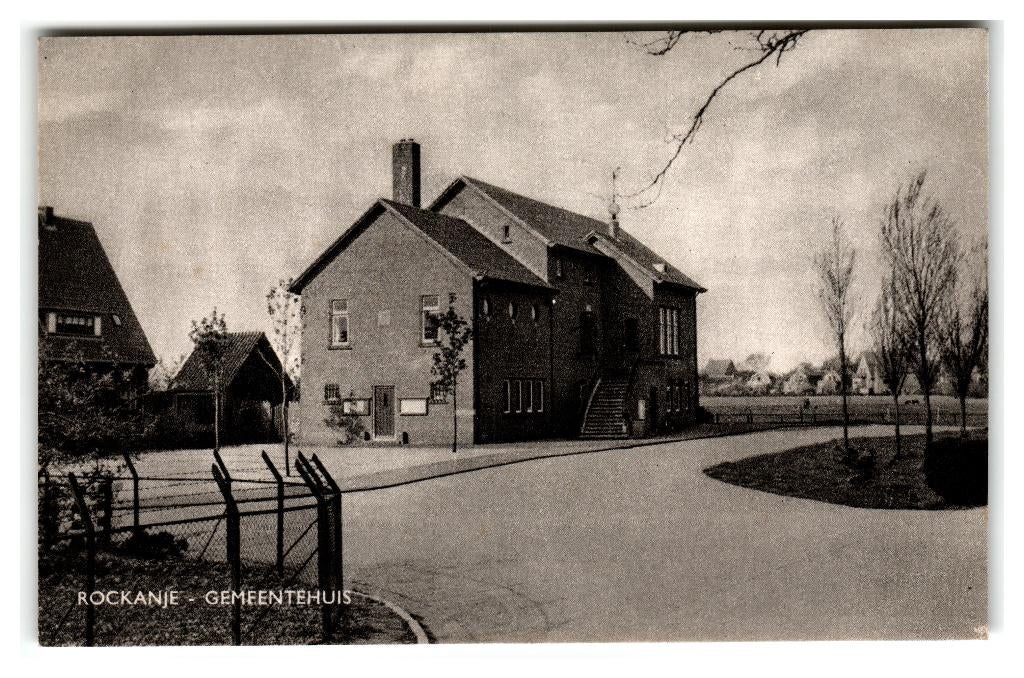 Rockanje, Gemeentehuis, Verzenden, 1940 tot 1960, Ongelopen, Zuid-Holland
