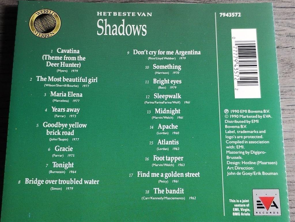 The Shadows - Het Beste Van Shadows [Wereldsterren], Ophalen of Verzenden, Zo goed als nieuw