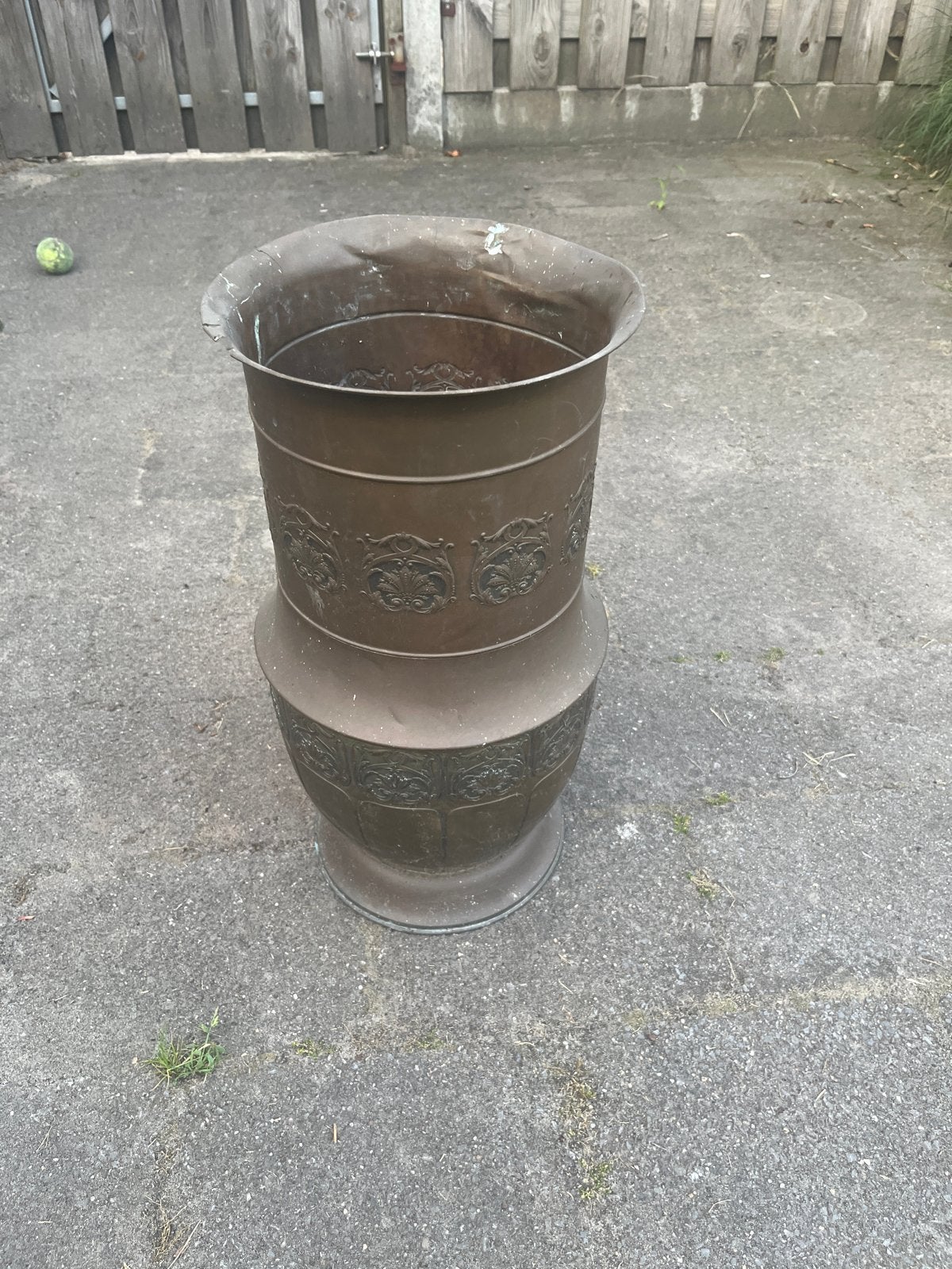 Antieke Koperen Vaas / Paraplubak - Ruim 50 cm Hoog, Ophalen