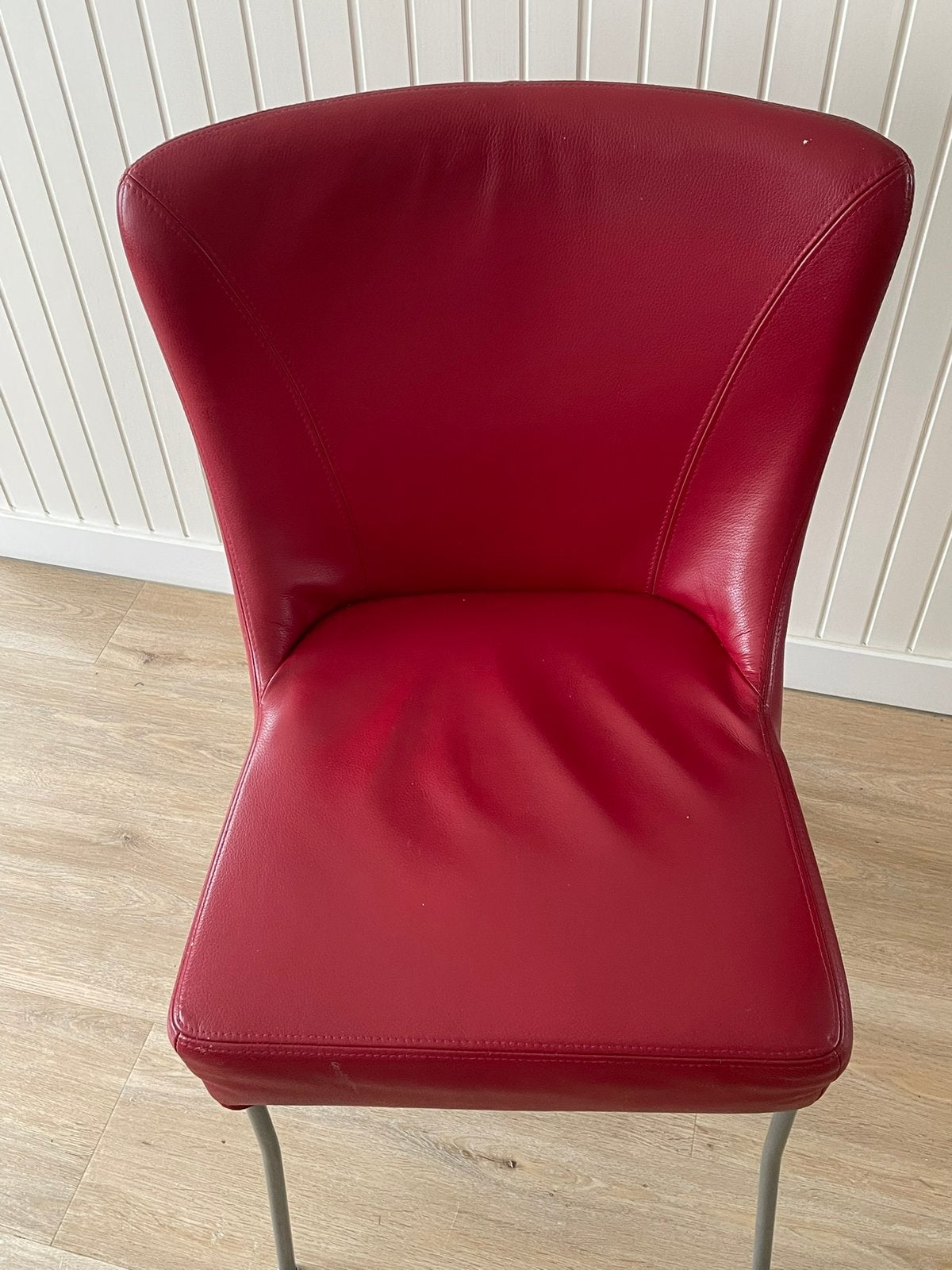 4 mooie leren eetkamer stoelen, Ophalen, Gebruikt, Overige kleuren, Leer