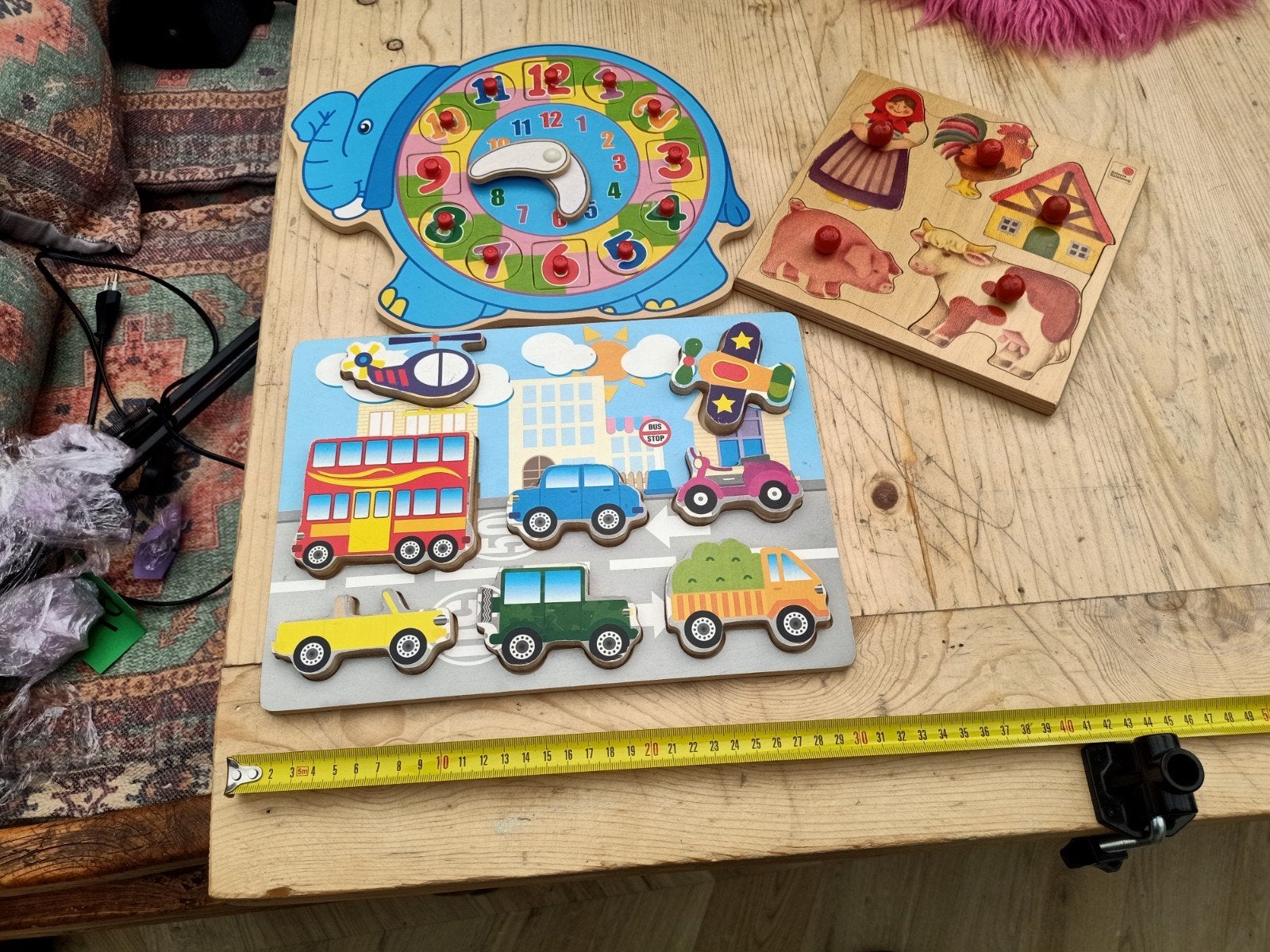 Diverse houten puzzels voor kinderen, 2 tot 4 jaar, Gebruikt, Ophalen of Verzenden, Van hout