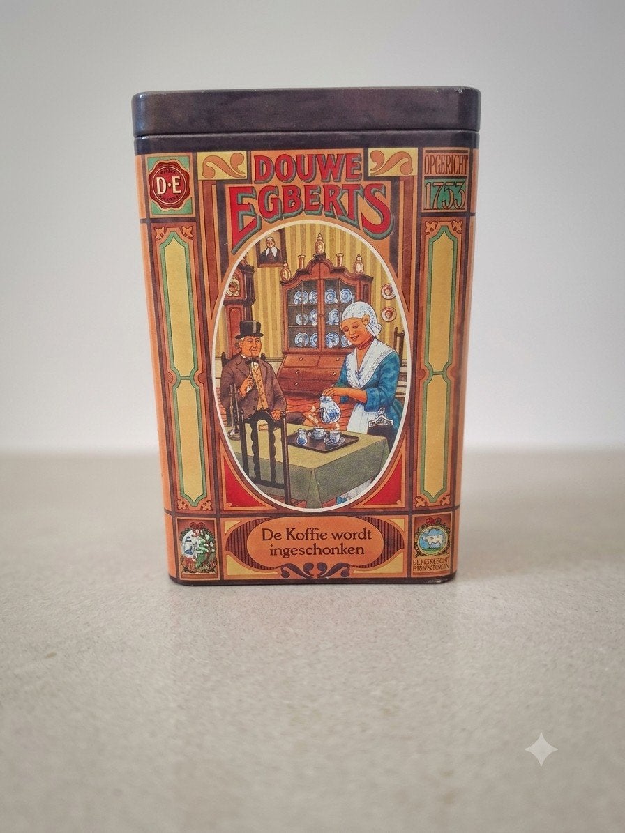 Vintage Douwe Egberts koffieblik 18x12cm, Ophalen of Verzenden