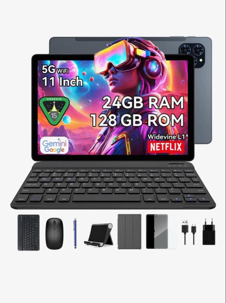 KINGRID T90 Tablet - 11 inch - 24GB RAM+128GB ROM - Nieuw, Computers en Software, Android Tablets, Zo goed als nieuw, 11 inch