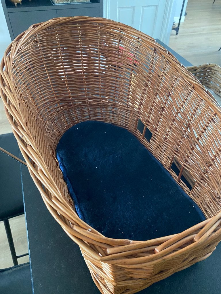 Rotan hondenmand voor achter op fiets, Ophalen, Nieuw, Riet