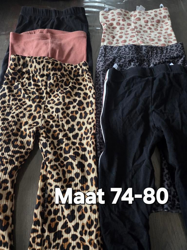 Leuke broekjes maat 74-80, diverse prints, Ophalen of Verzenden, Gebruikt, Meisje, Broekje