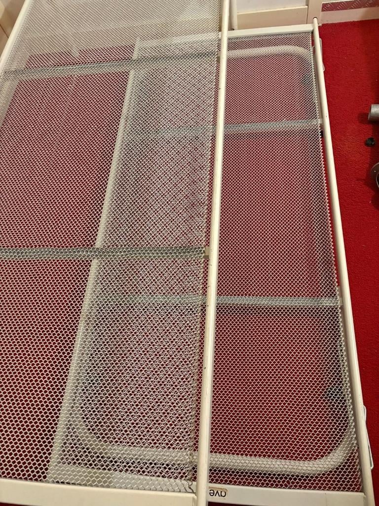 Bed (AVEK) met onderschuifbed, Ophalen, Gebruikt, Eenpersoons, Wit