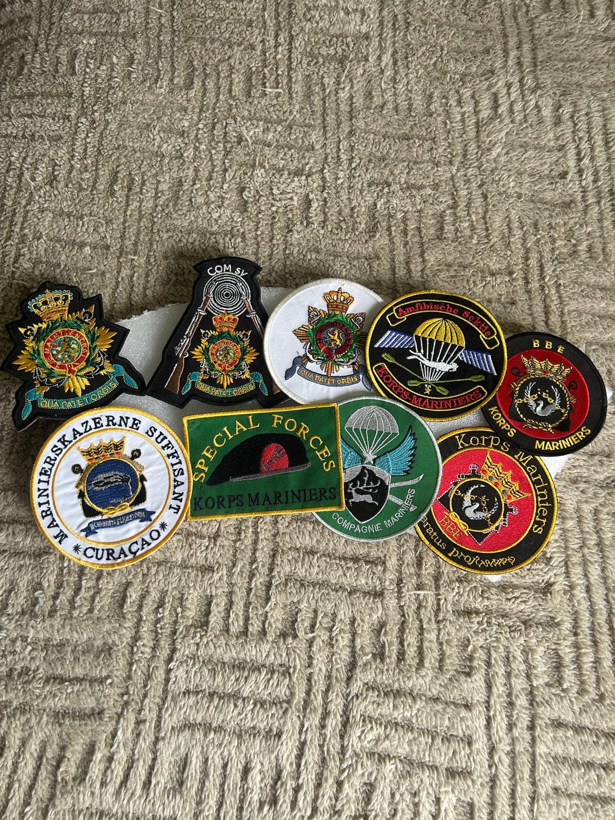 Diverse Korps Mariniers Emblemen - Special Forces & Meer, Ophalen of Verzenden, Marine, Nederland, Embleem of Badge