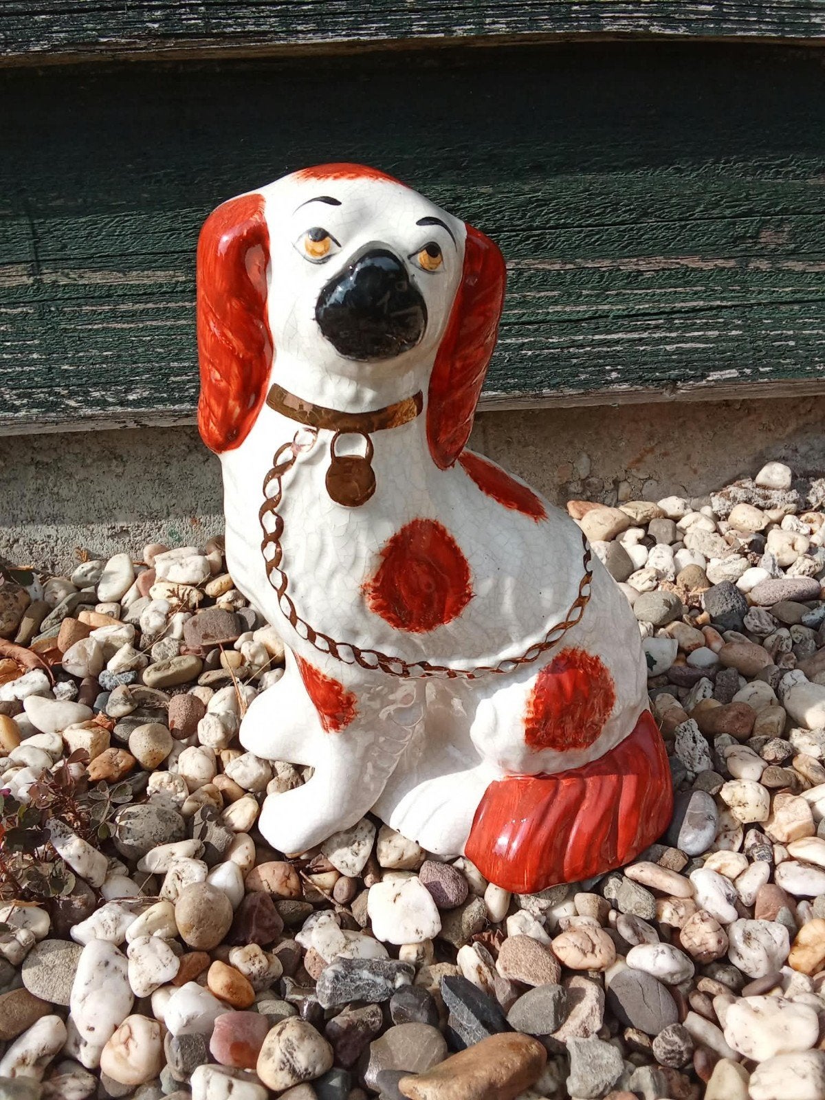 Antieke Grote Aardewerk Hond - 24 cm, Ophalen of Verzenden