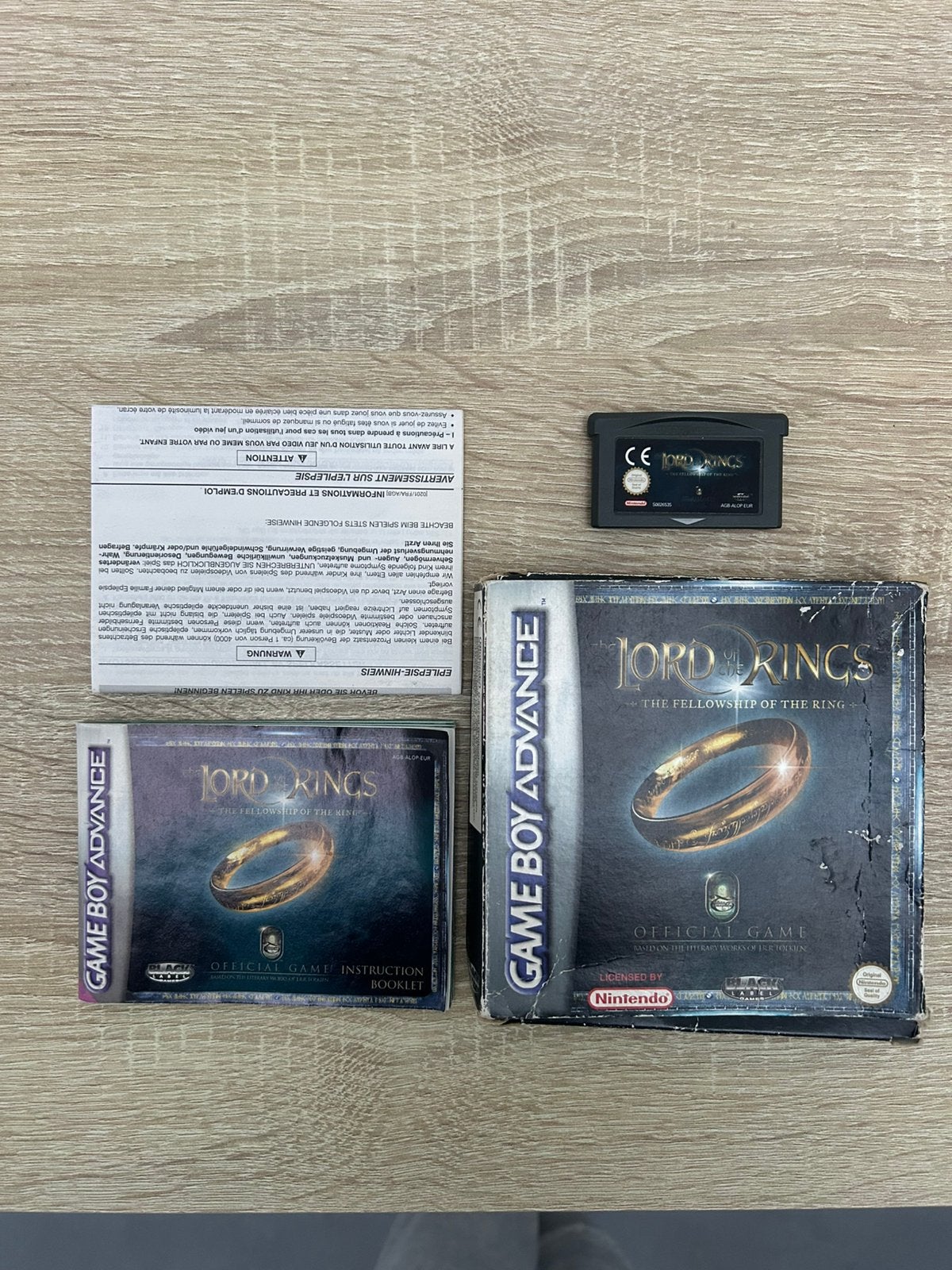 Nintendo Gameboy GBA Lord of the Rings Fellowship LOTR, Avontuur en Actie, Gebruikt, 1 speler, Ophalen of Verzenden