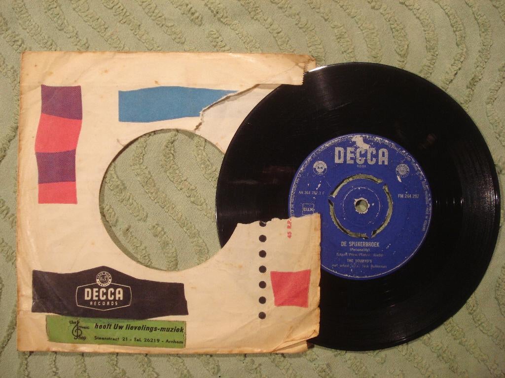 De Fouryo’s 7" Vinyl Single: ‘De Spijkerbroek’ (Nederland), Cd's en Dvd's, Gebruikt, 7 inch, Single, Ophalen of Verzenden