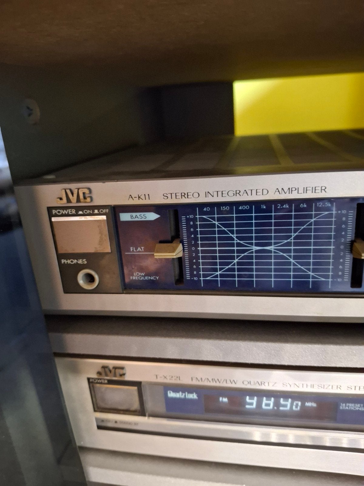 JVC Stereo Set :Versterker, Tuner, Platenspeler en Speaker, Ophalen, Gebruikt, JVC, Losse componenten