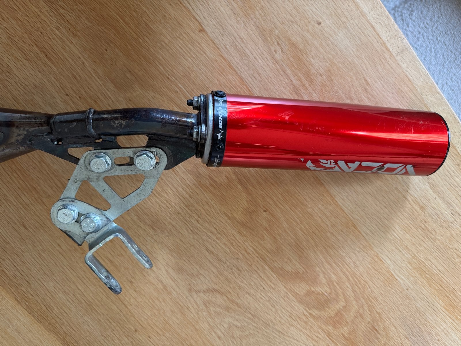 Voca Rookie 50-70 uitlaat onderlangs voor Derbi / Aprilia, Fietsen en Brommers, Brommeronderdelen | Algemeen, Ophalen, Gebruikt