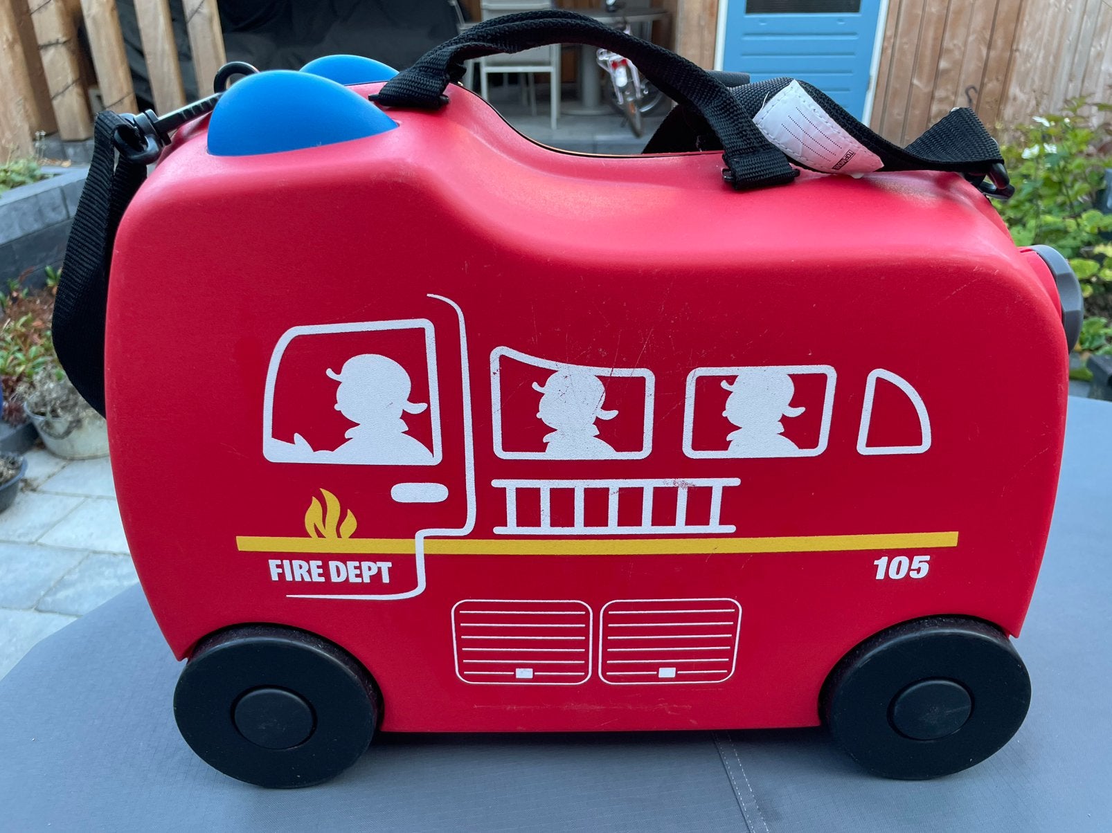 Topmove kinder koffer brandweer, Gebruikt, Hard kunststof, Minder dan 50 cm, Minder dan 35 cm