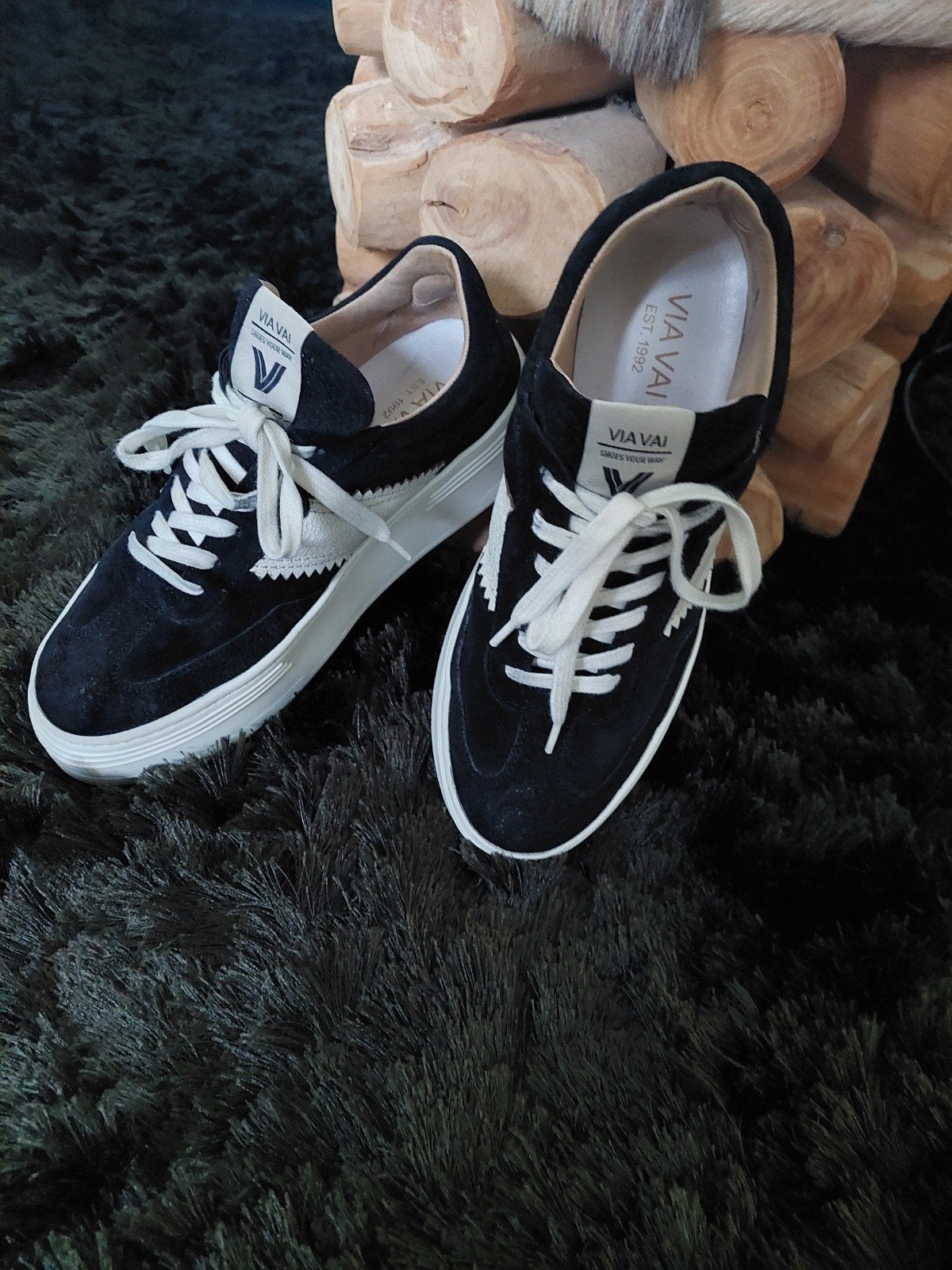 VIA VAI ISA LOU SIERRA NERO MAAT 39 ZGAN., Via Vai, Zwart, Ophalen of Verzenden, Sneakers of Gympen