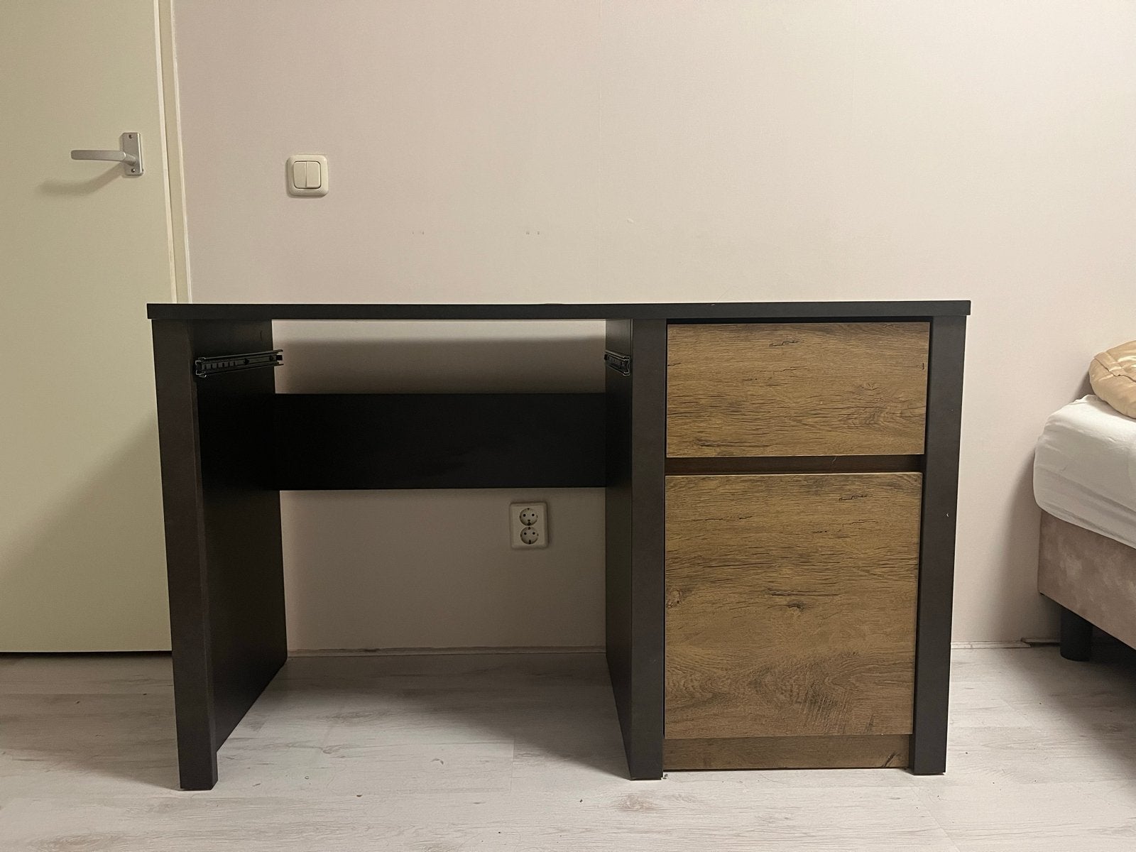 Bureau met lade en kastje, Ophalen, 120 cm, Schoolbureau, Zo goed als nieuw