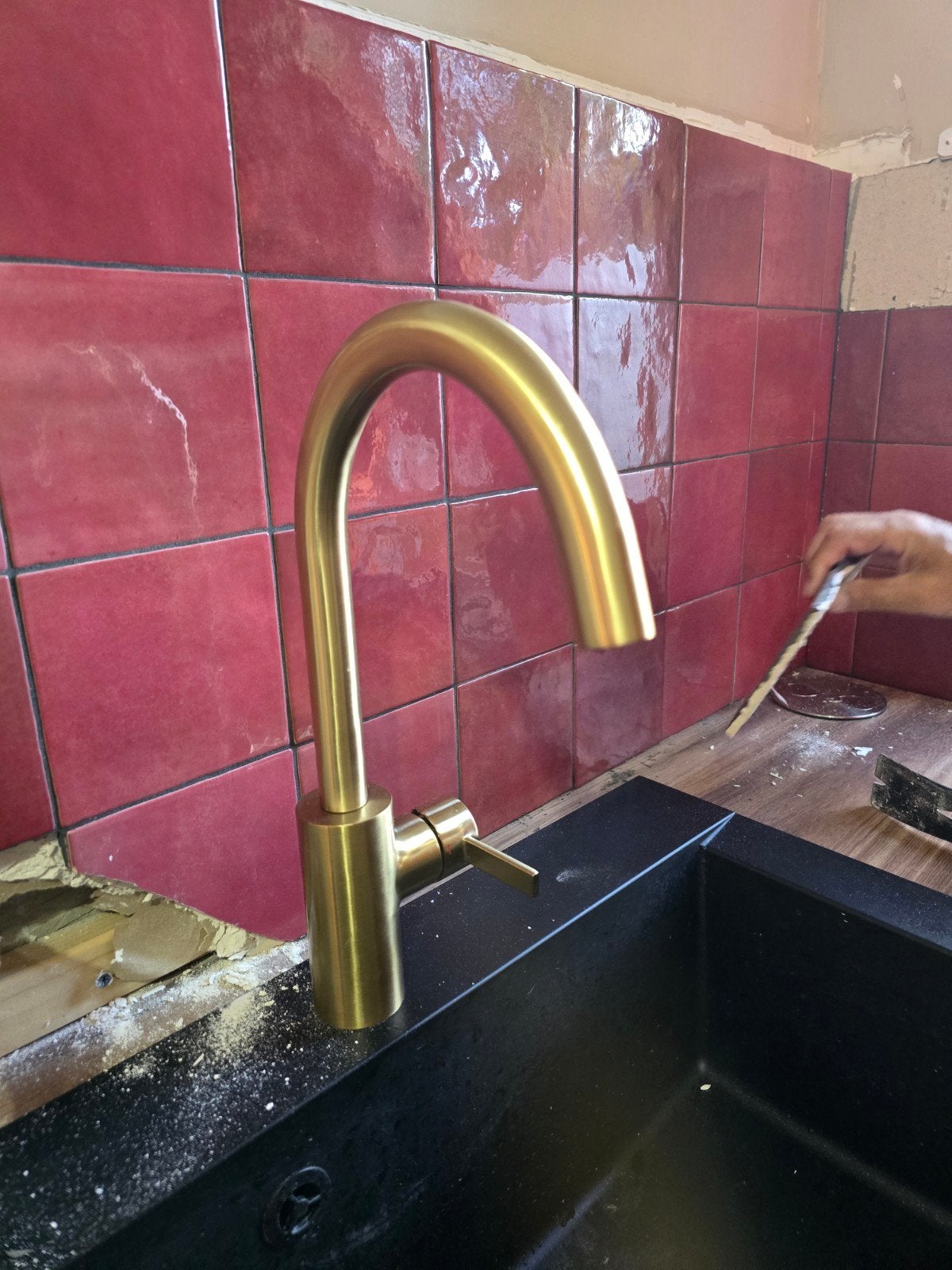 IKEA Sällsjön messing kraan, Gebruikt, Goud, IKEA, Ophalen of Verzenden