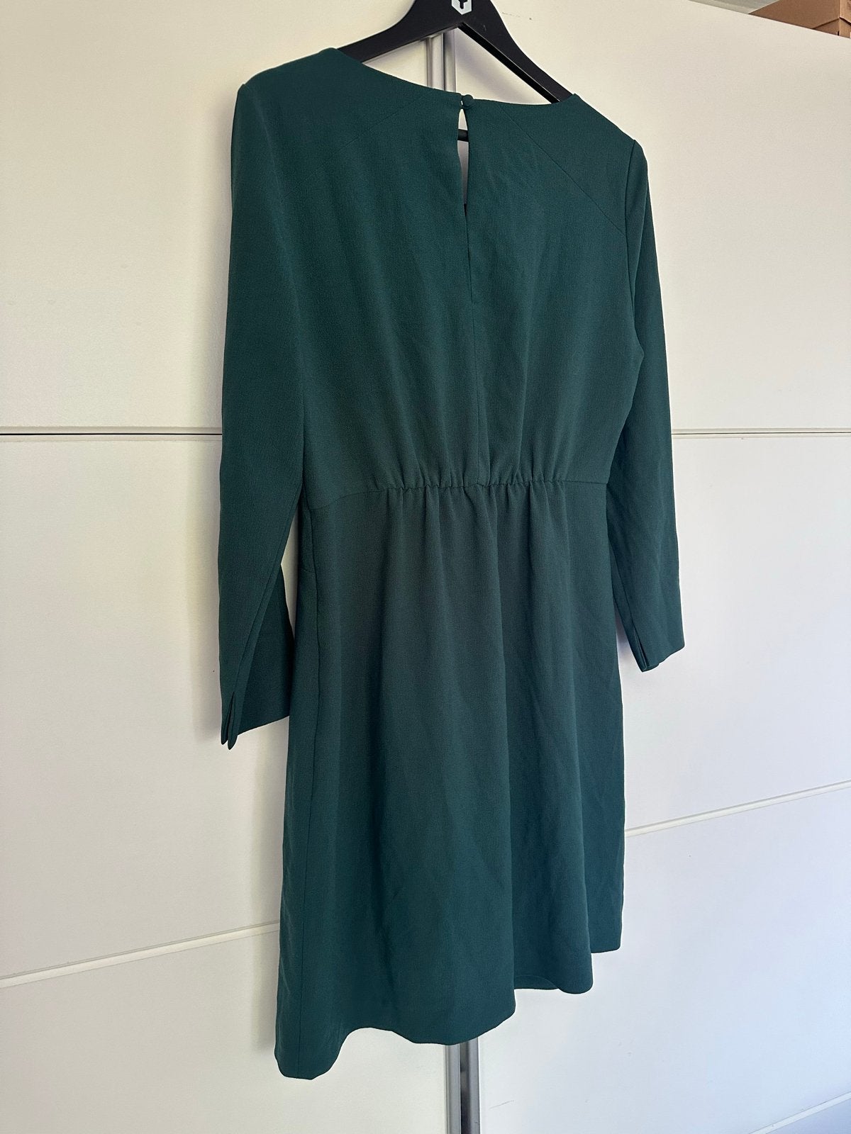Mooie donkergroene jurk - Styles by Steps, Kleding | Dames, Jurken, Ophalen, Maat 42/44 (L), Zo goed als nieuw, Knielengte