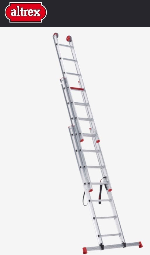 ALTREX 3x7 reformladder A-ladder. Zgan. Specif. zie foto 7,8, Ophalen of Verzenden, Zo goed als nieuw, Ladder, Opvouwbaar of Inschuifbaar