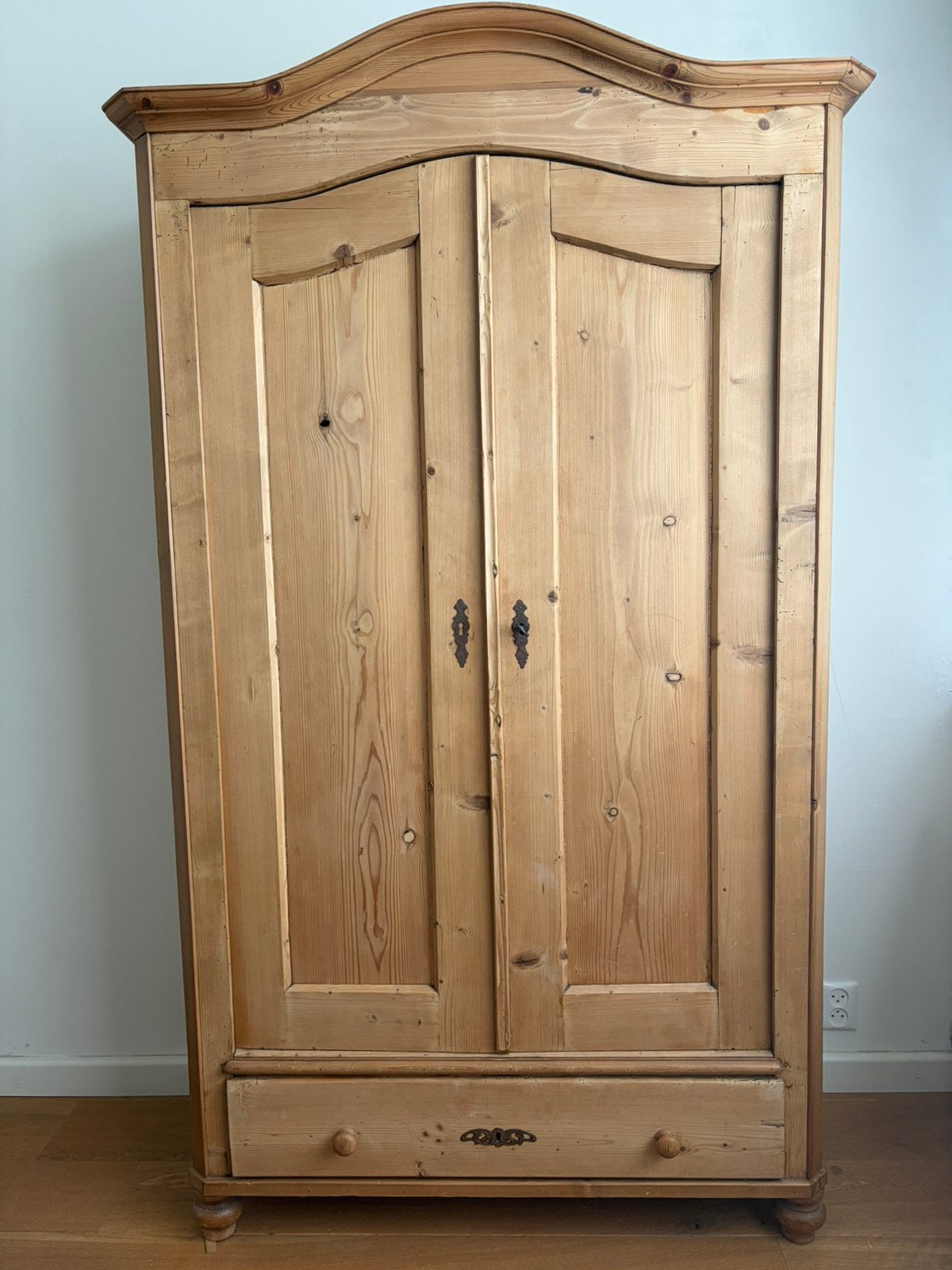 Vintage grenen kledingkast, 100 tot 150 cm, Ophalen of Verzenden, Zo goed als nieuw, 150 tot 200 cm