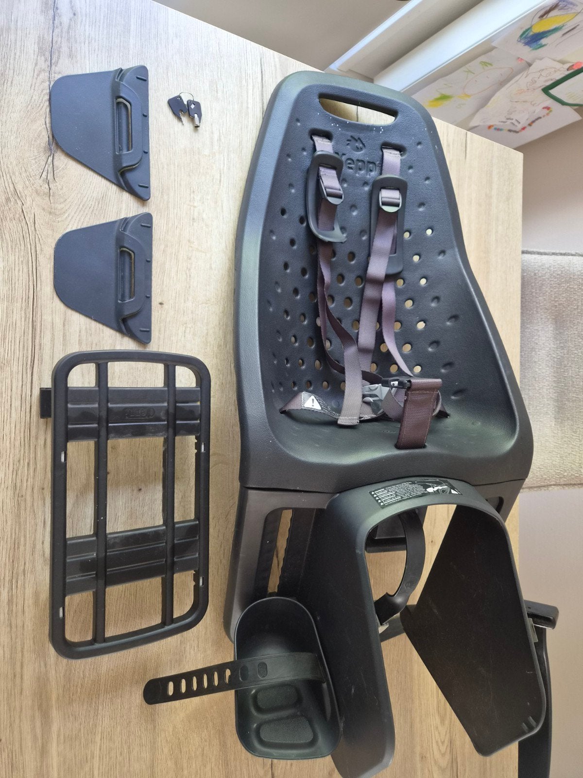 Thule Yepp fietsstoeltje achterzitje met accessoires, Ophalen, Achterzitje, Yepp, 9 t/m 36 kg