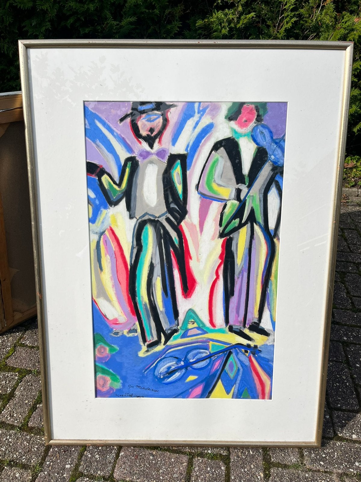 Schilderij Gea Mondriaan – 33 x 45 cm, Ophalen, Figuren