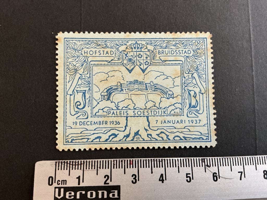 Sluitzegel hofstad bruidstad, Verzenden, T/m 1940, Postfris