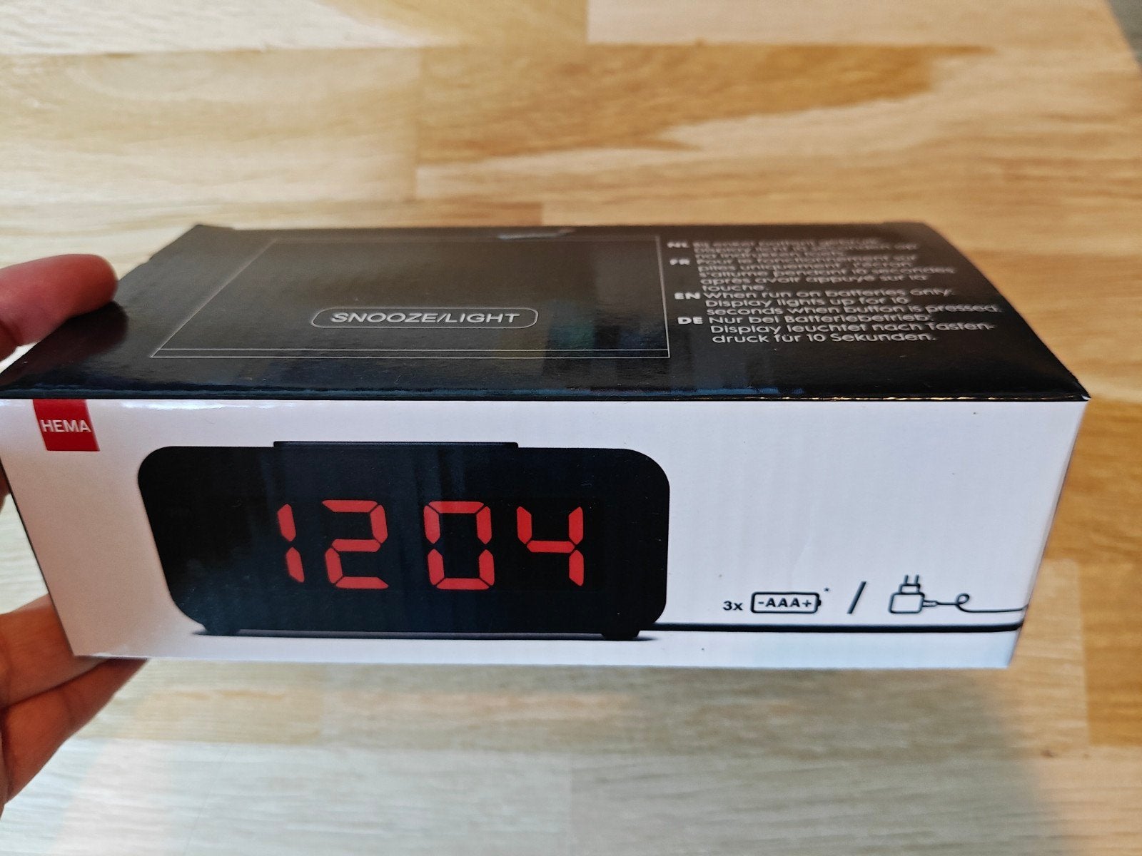 Hema Digitale Wekker met Snooze/Licht Functie, Ophalen of Verzenden, Nieuw, Digitaal