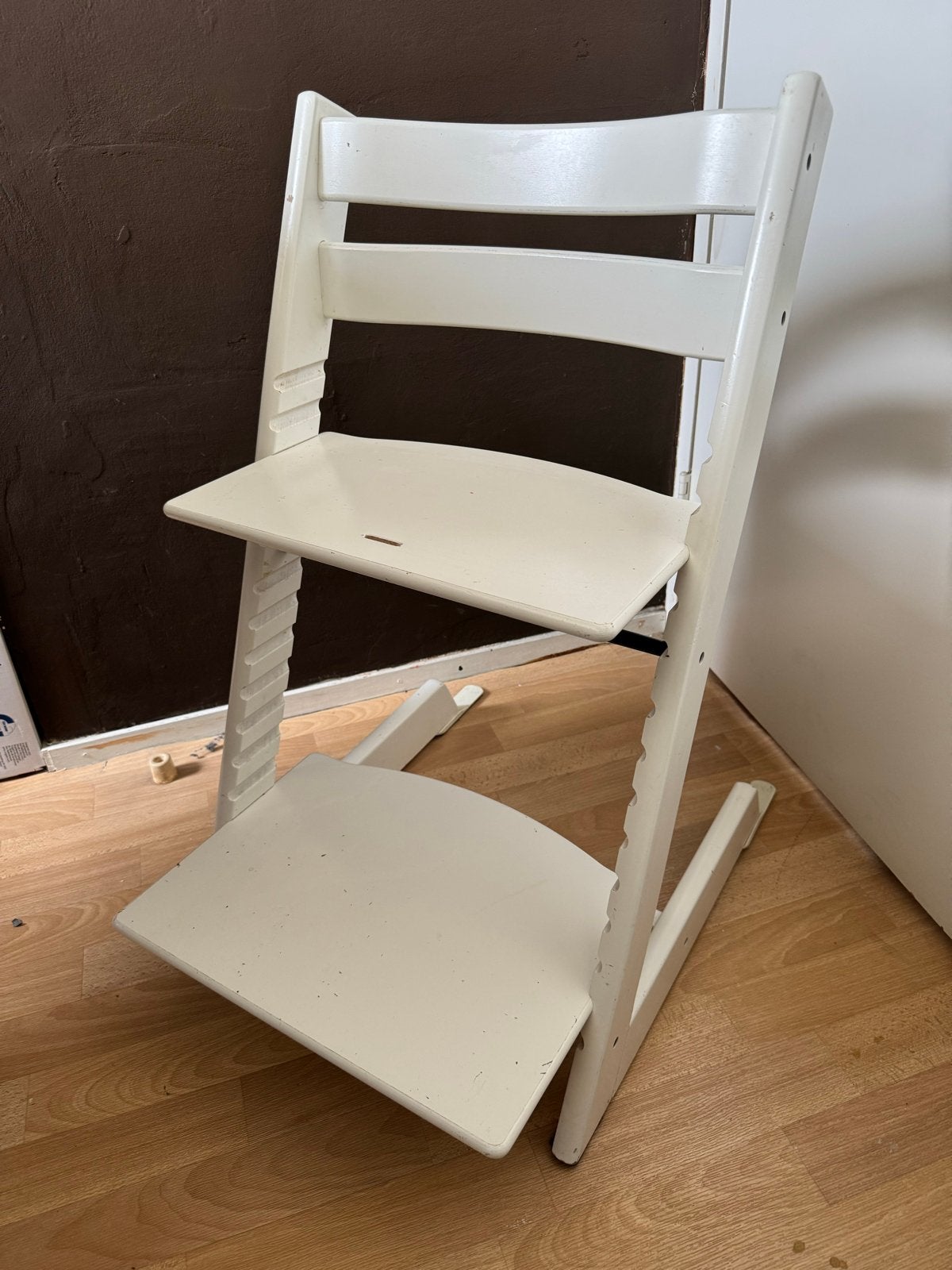 Stokke Tripp Trapp meegroeistoel wit - gebruikt, Ophalen, Gebruikt, Meegroeistoel, Aanschuifbaar