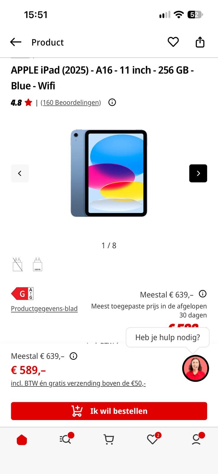 Ipad, Computers en Software, Apple iPads, 11 inch, Ophalen of Verzenden, Zo goed als nieuw, Wi-Fi