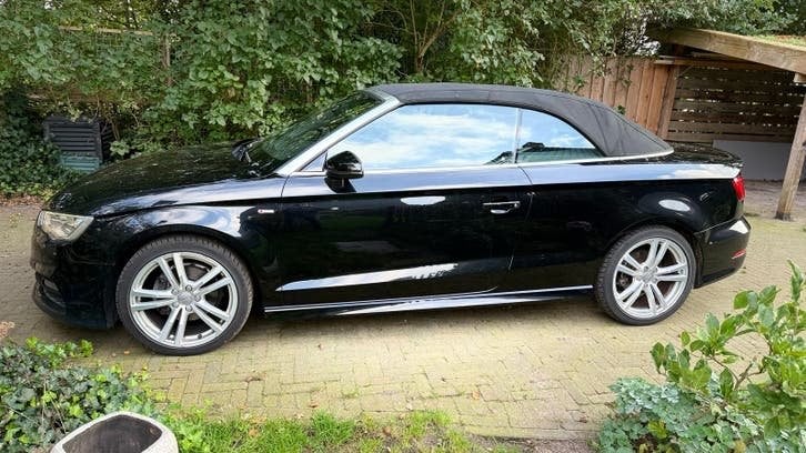 Audi A3 1.4 Tfsi 92KW Cabrio S-tronic 2015 Zwart, 125 pk, 4 cilinders, Cabriolet, 4 stoelen