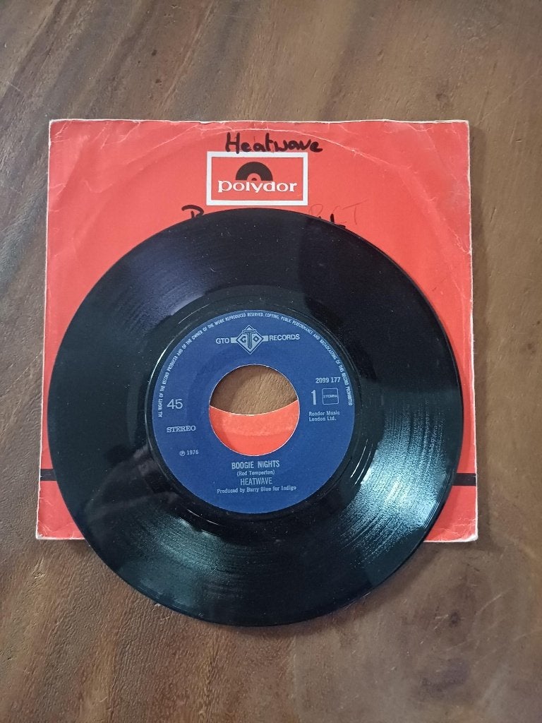 Heatwave - Boogie Nights - Single - Vinyl, Gebruikt, 7 inch, Ophalen of Verzenden, Pop