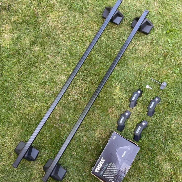 ZGAN | 4x gebruikt | compleet set Thule Evo Clamp dakdragers, Auto diversen, Dakdragers, Ophalen of Verzenden