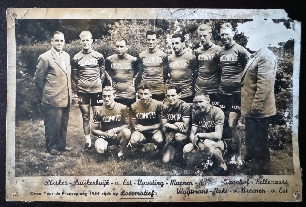 Wielrennen fotokaart LOCOMOTIEF – TOUR DE FRANCE – 1954, Ophalen of Verzenden, Overige typen