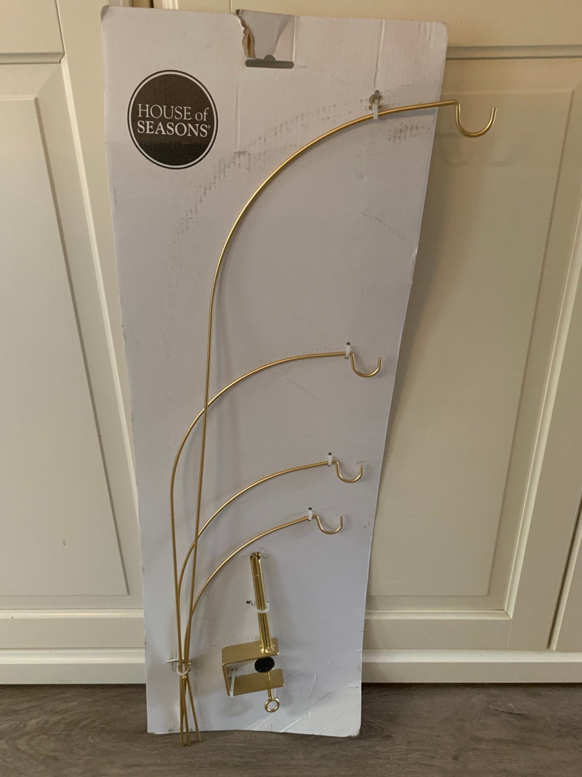goudkleurige House of Seasons kerst ornament tafelklem, Ophalen of Verzenden, Zo goed als nieuw
