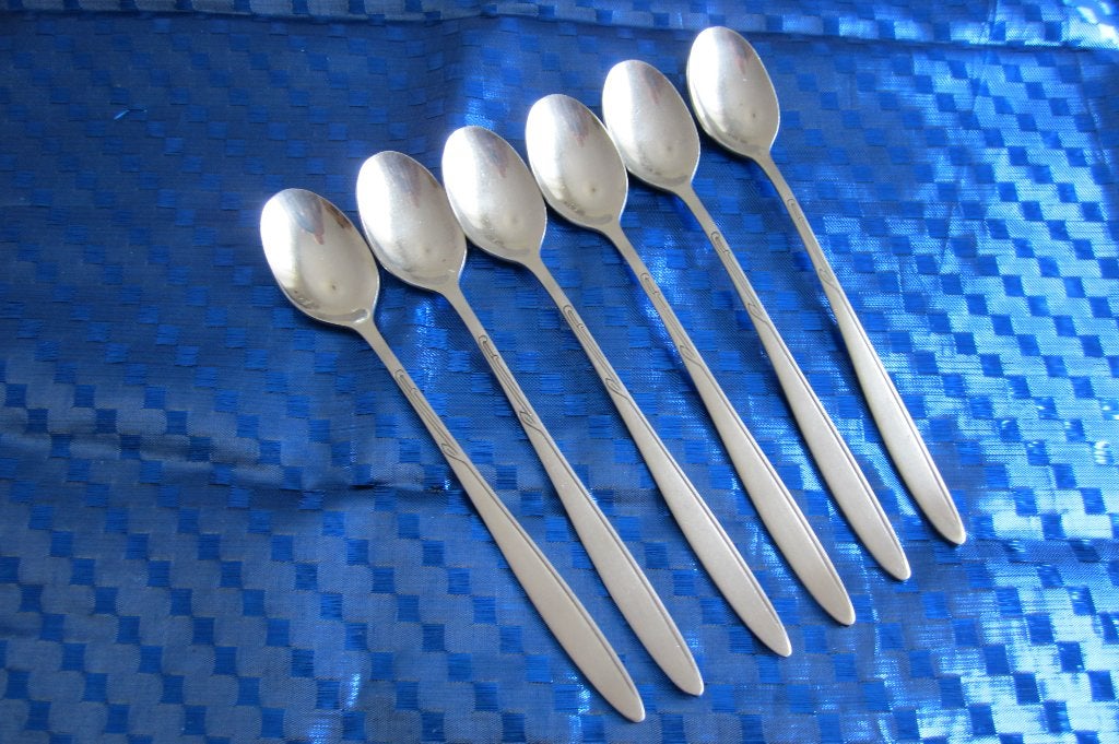 6 ijslepel,sorbetlepel,la macchiato,19cm AmeFA stainless, Gebruikt, Ophalen of Verzenden, Amefa, Rvs of Chroom