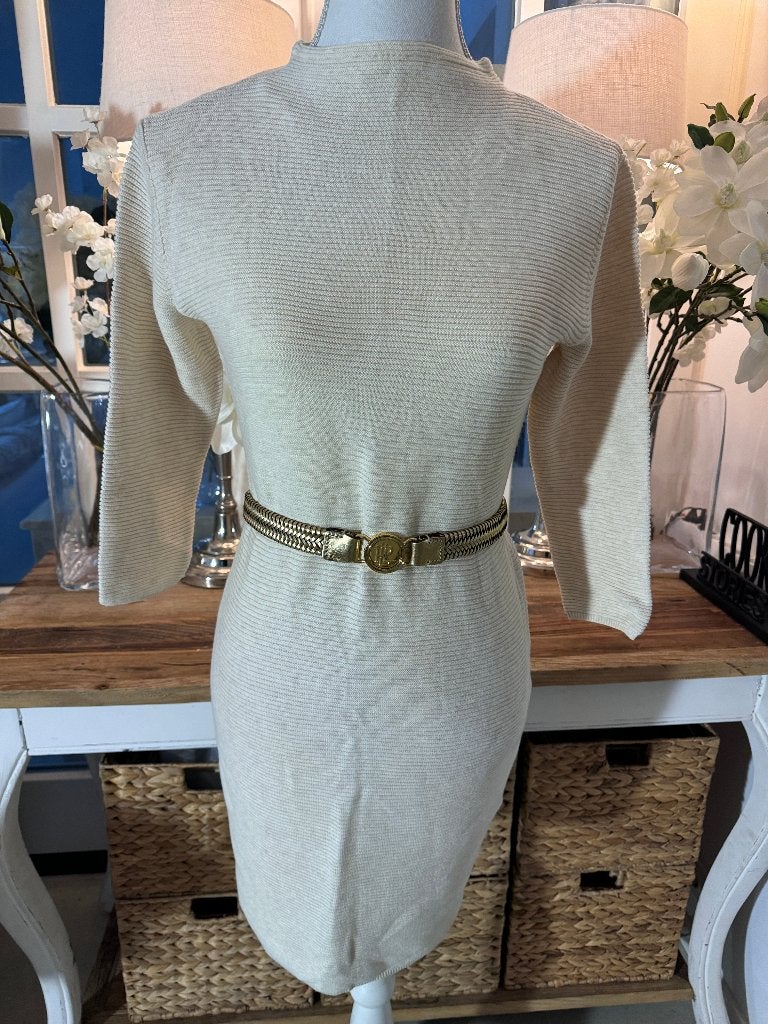 Nieuwe Beige midi-jurk Esprit, 38/M, nieuwe staat, cotton., Maat 38/40 (M), Verzenden, Beige, Nieuw